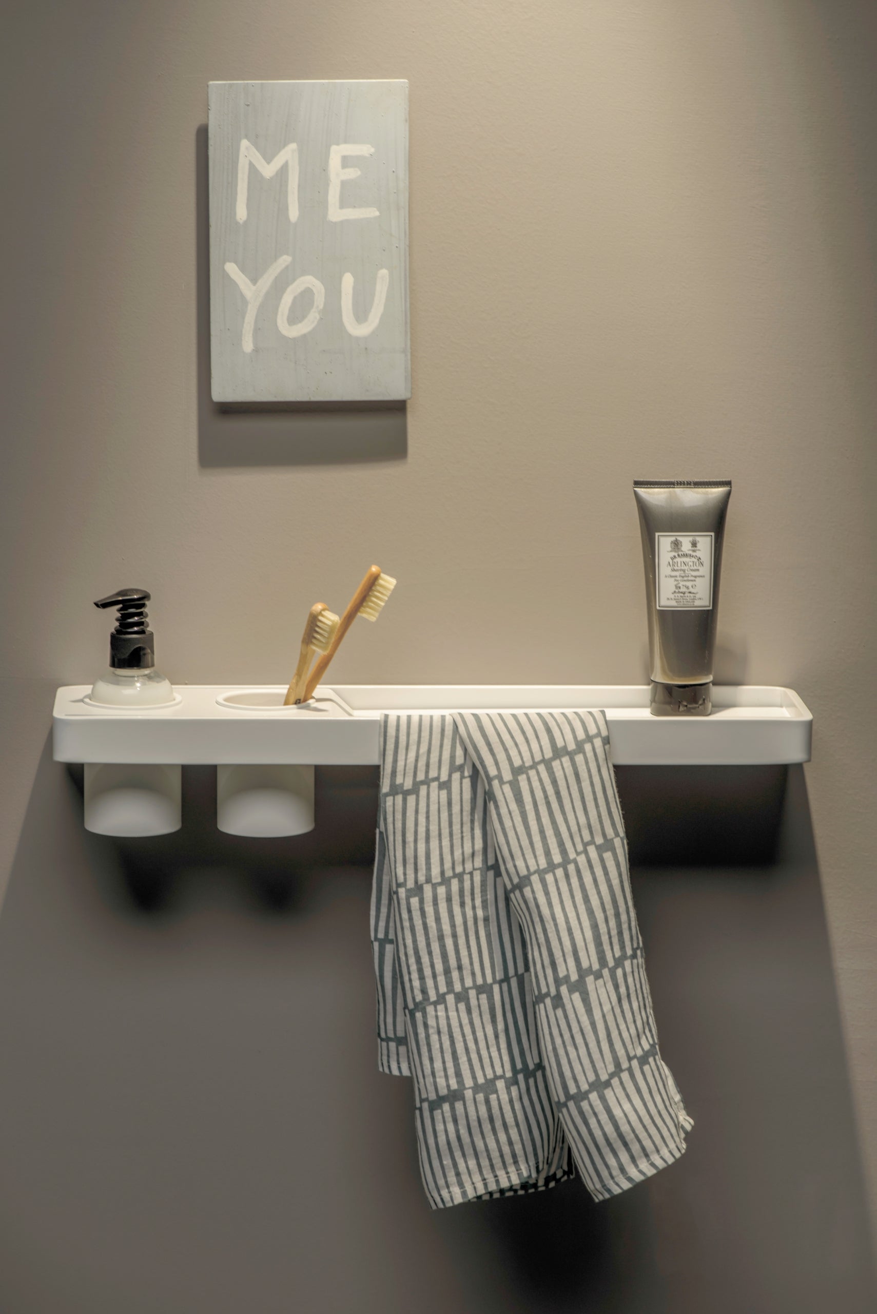 Shelf with Grab Rail